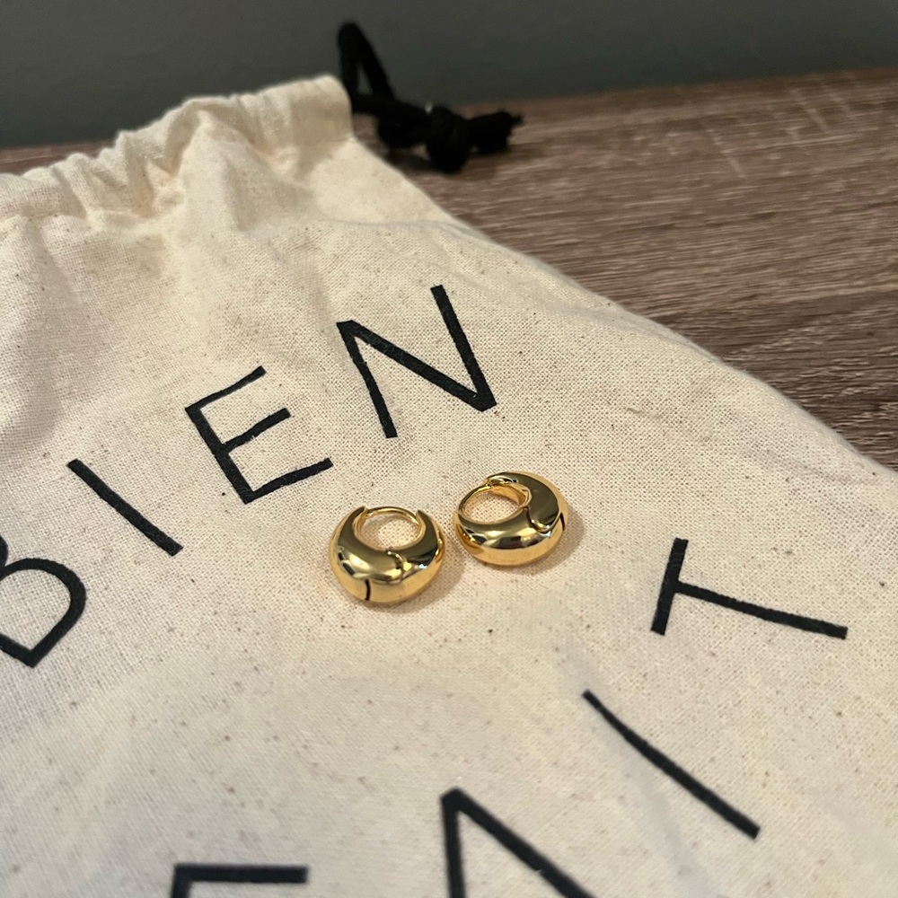 Madewell Gold vermeil chunky huggie Earrings